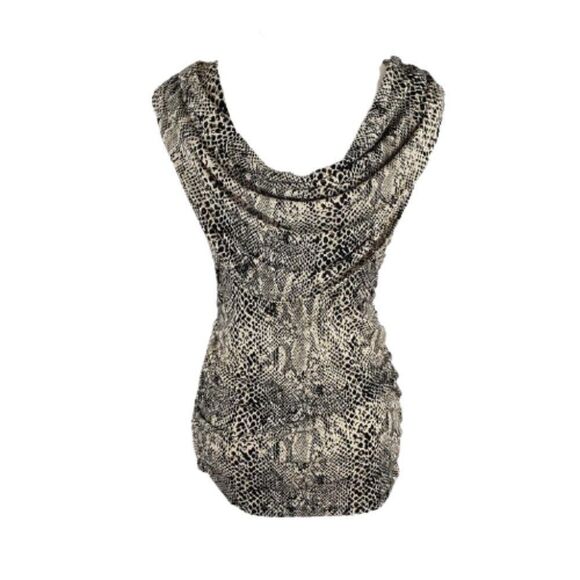 Michael Michael Kors Snakeskin Cowl-Neck Sleeveless Top – Small - Picture 6 of 14